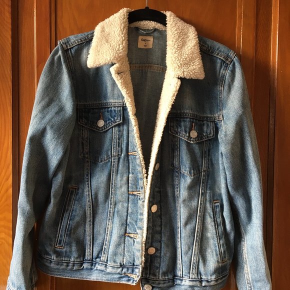 Gap Jean jacket sherpa lined. Women's size S. - Picture 1 of 3